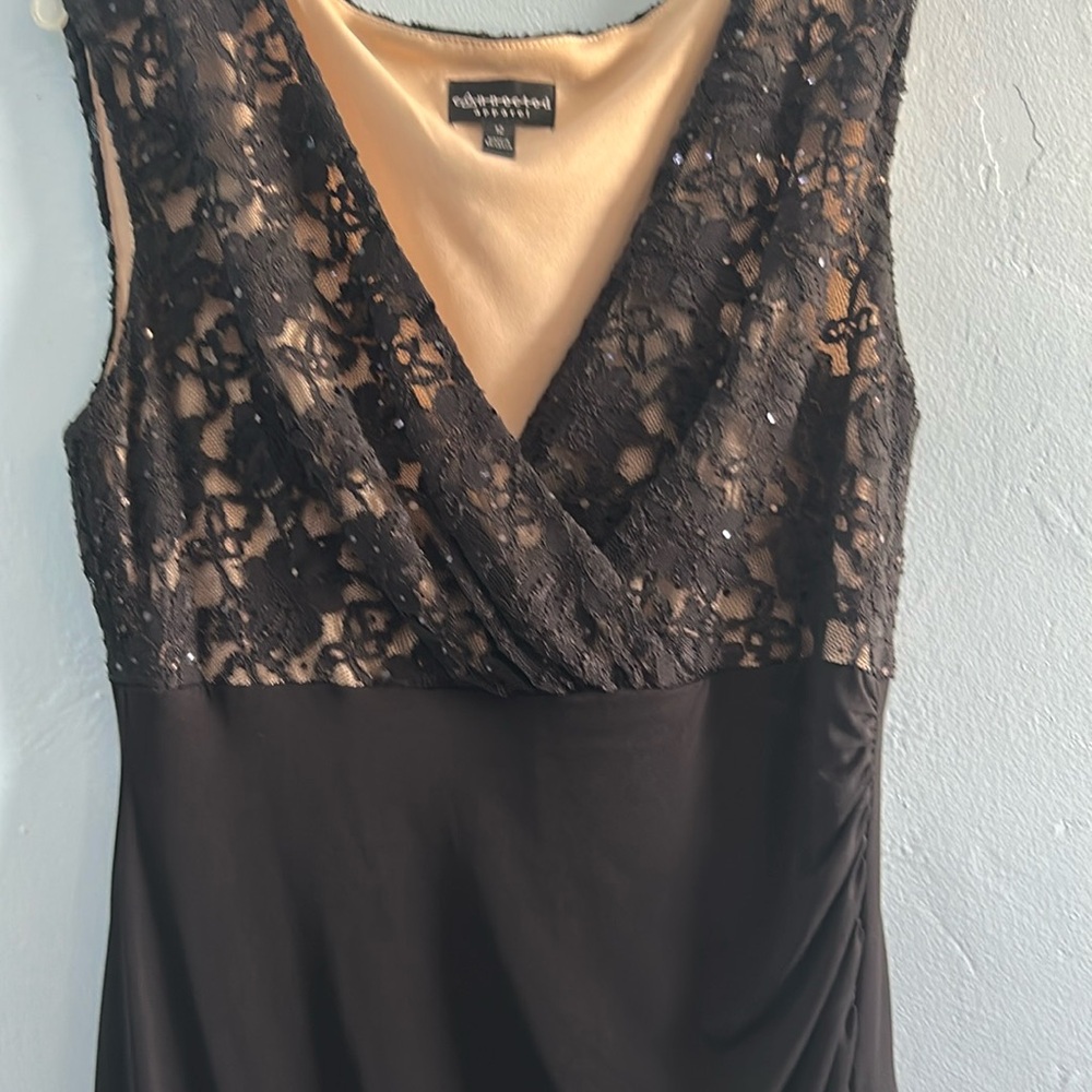 Connected Apparel Black Lace Dress
